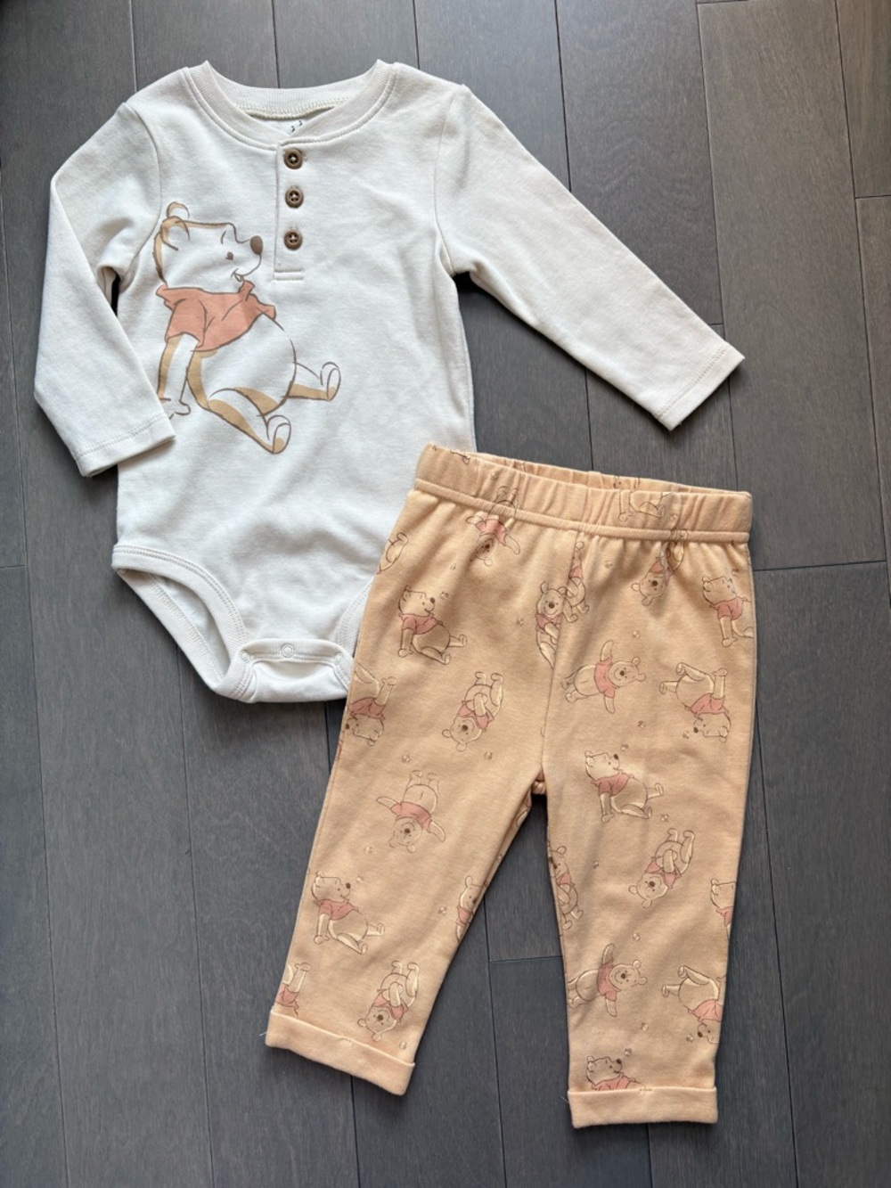 Disney Baby Two-Piece Winnie the Pooh Bodysuit & Pants Set, 6-12M